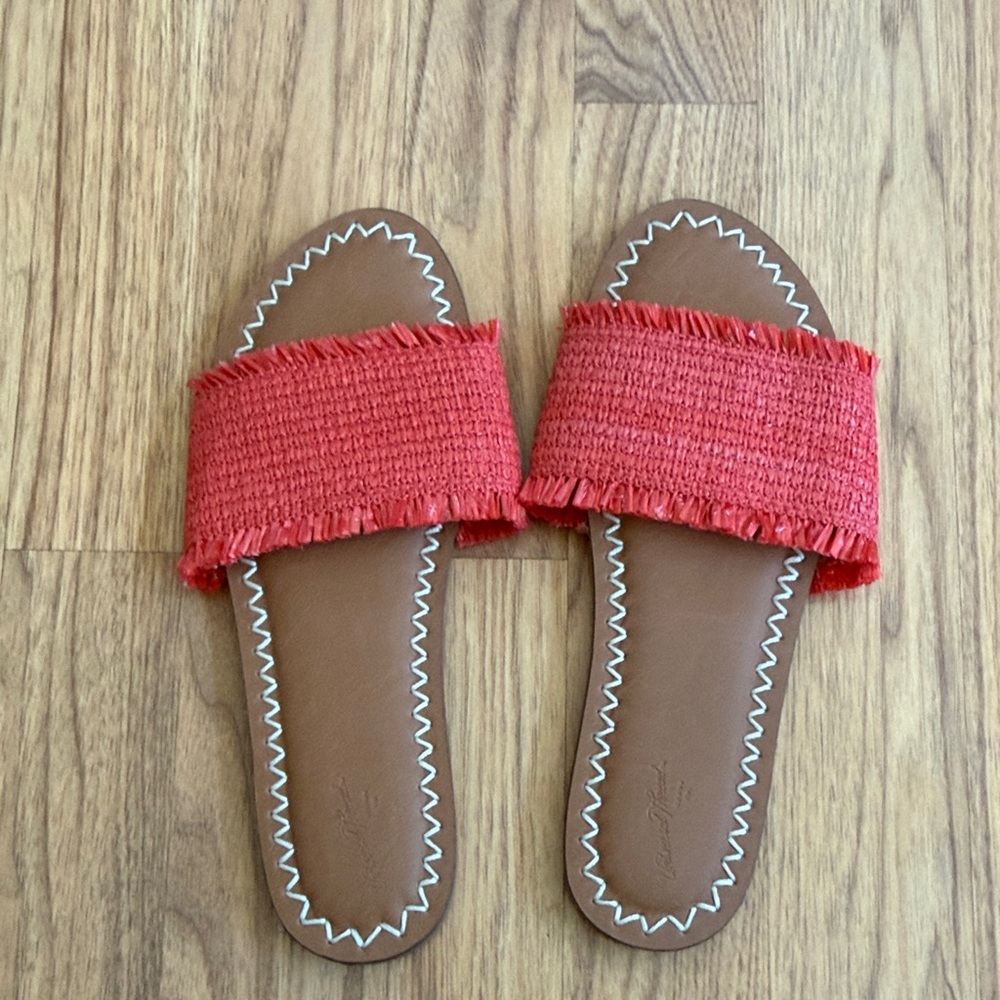 Universal Thread Raffia Slide Sandals Size 8 - Picture 4 of 6